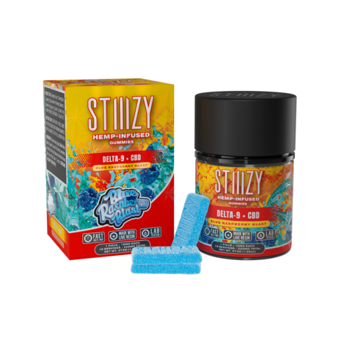 STIIIZY Hemp Gummies Delta-9 CBD 225mg Edible Candies (15 Count) Blue Raspberry Blast Indica