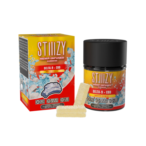 STIIIZY Hemp Gummies Delta-9 CBD 225mg Edible Candies (15 Count) White Gummi Hybrid