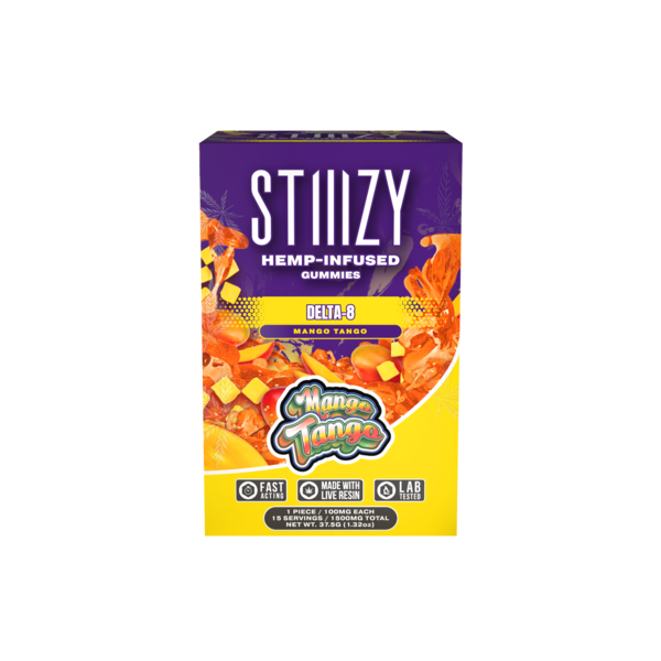 STIIIZY STIIIZY DELTA 8 GUMMIES 1500MG 15PC MANGO TANGO  SATIVA