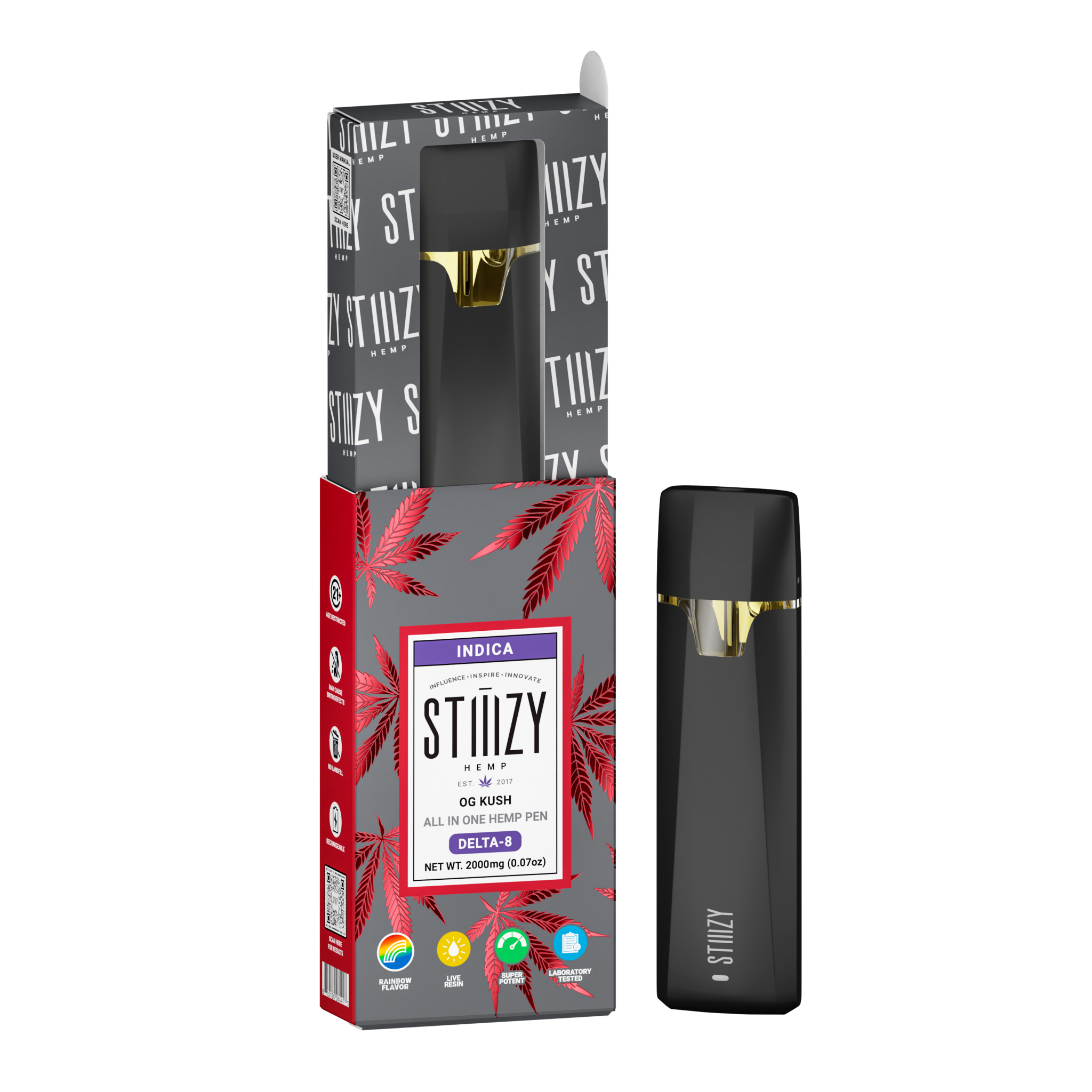 Stiiizy ALL IN ONE Hemp Pen 2 Gram Live Resin Delta 8 OG Kush (I -  www.psicoestudi.com