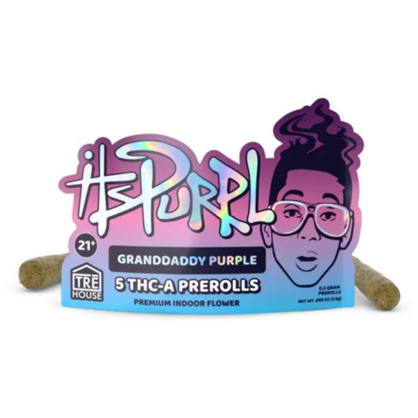 TRE House TRE House itsPurpl Delta THC-A Prerolls 2.5G Pack of 5 Granddaddy Purple