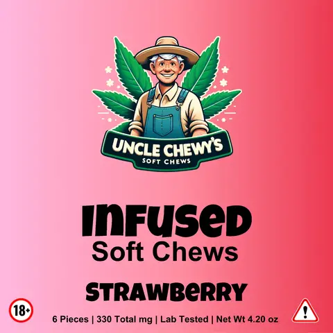 Uncle Chewy's Soft Chews 50/5mg D9 & THCP 6 Pack