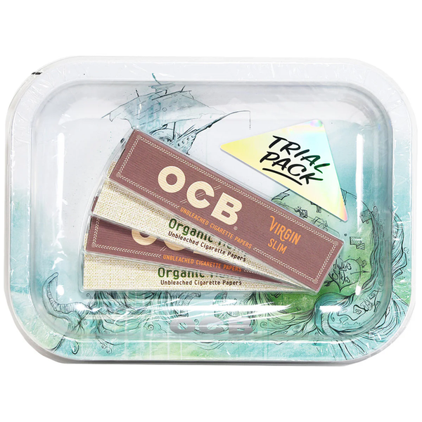  OCB®  King Slim Size Papers w/ Metal Rolling Tray