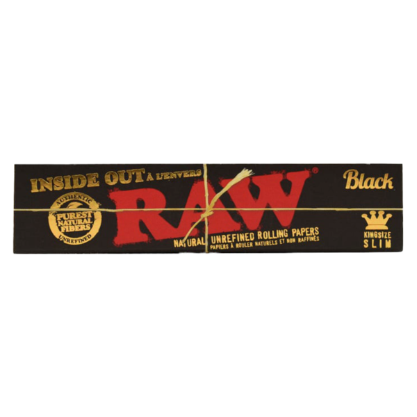  RAW Black Inside Out Rolling Papers King Size Slim