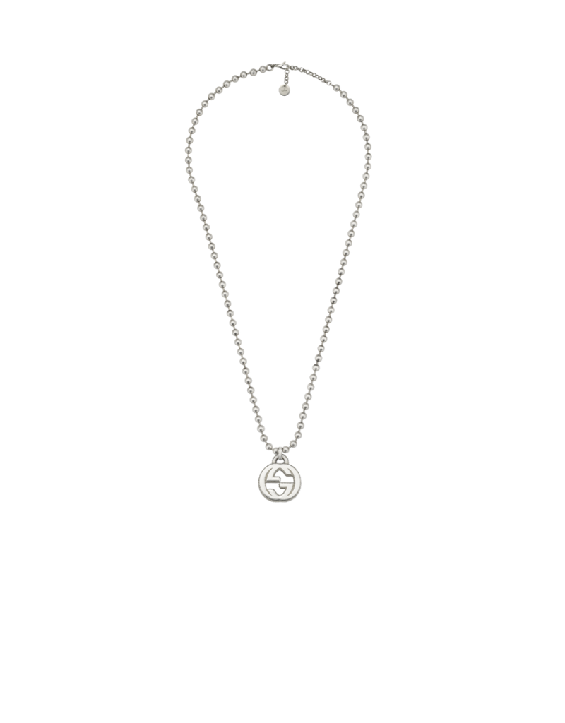 Gucci necklace interlocking G silver Les Chemins D'or