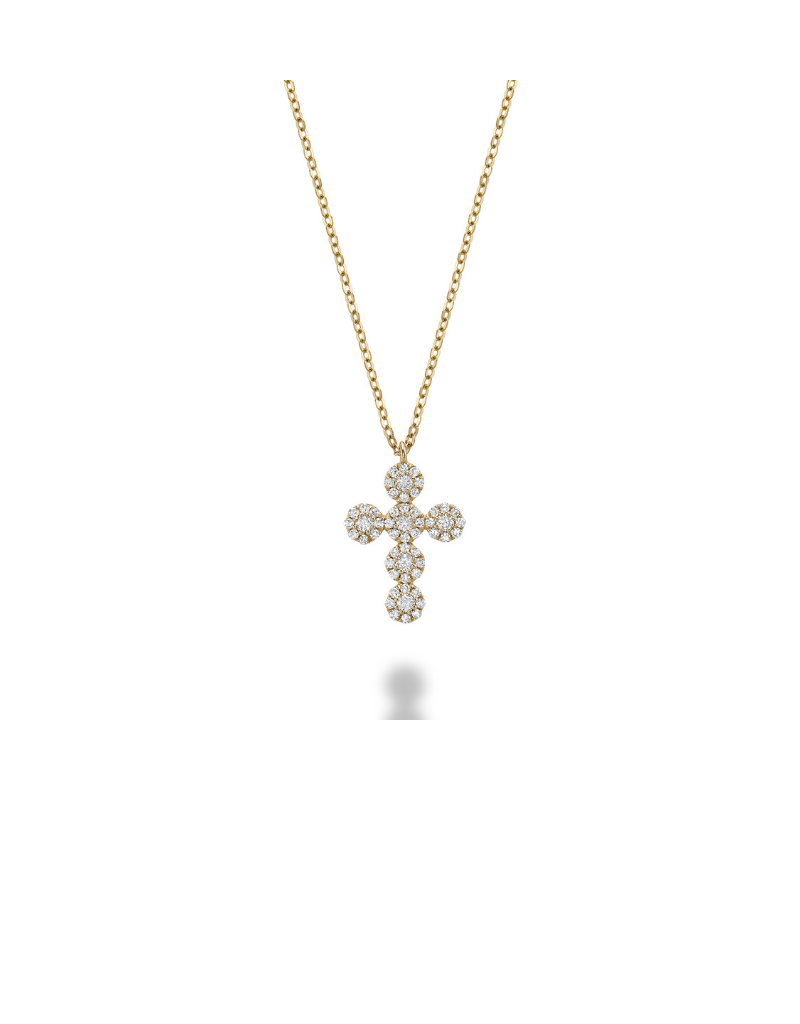 Pendentif croix en diamant