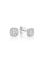 Boucles d'oreilles fixes diamants Or