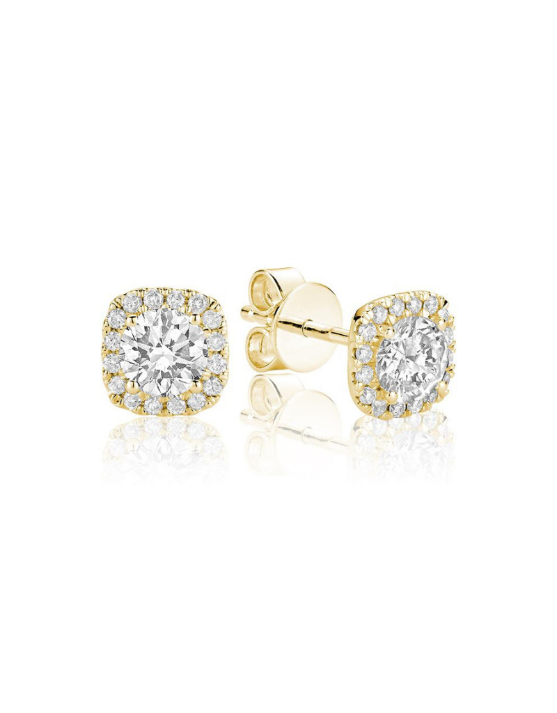 Diamond stud earrings