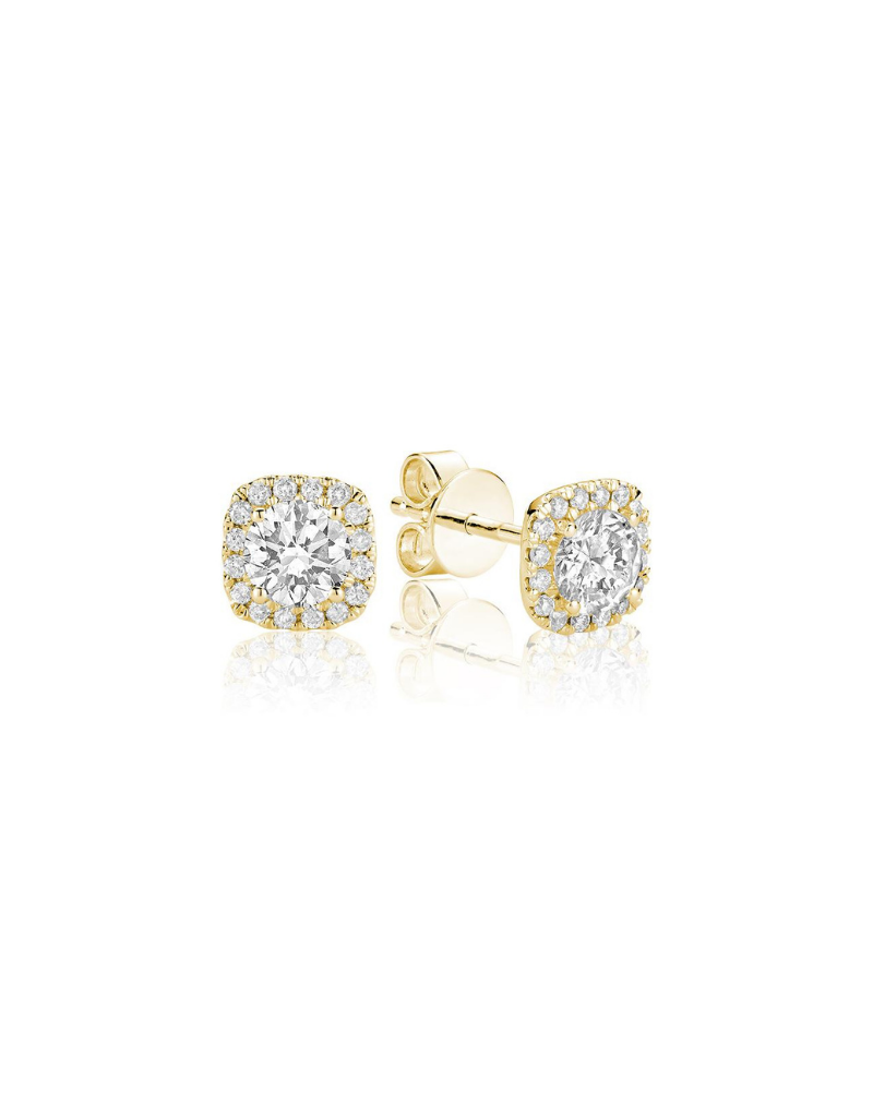 Diamond stud earrings