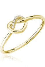 Ladies Diamond heart knot