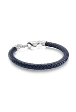 Italgem Steel Gents bracelet with blue leather