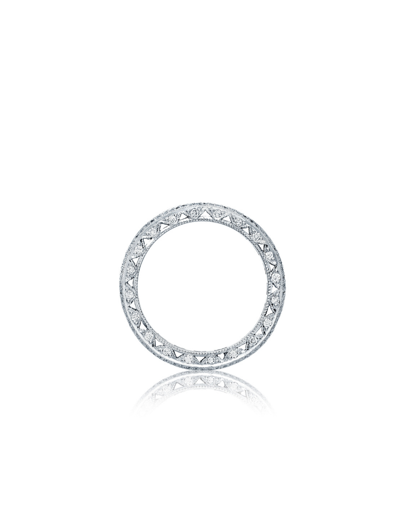 Tacori HT2513RDBW Tacori Bague éternité "Classic crescent" 18k or blanc diamants 1.20ct