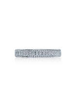 Tacori Tacori Bague demi Éternité "classic crescent" en platine poids totale diamants 0.63ct VS1 F-G