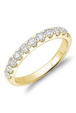 Bague demi éternité diamants serti sur griffés Or 14k Si-I G-H