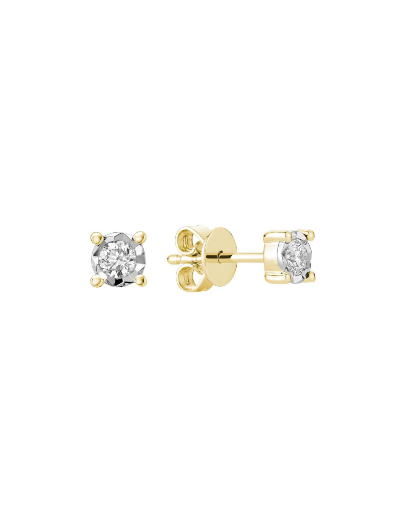 Diamond stud earrings