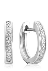 Boucles D'oreilles huggie diamants Or 10k