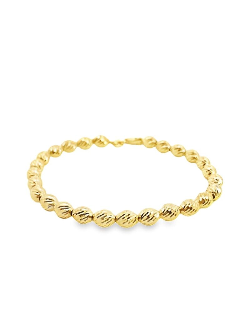 Bracelet mailles oval coupe diamant 18k or jaune