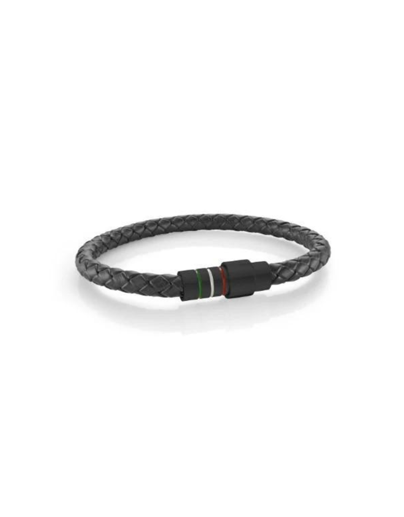 Italgem Steel Bracelet acier inoxydable et cuir