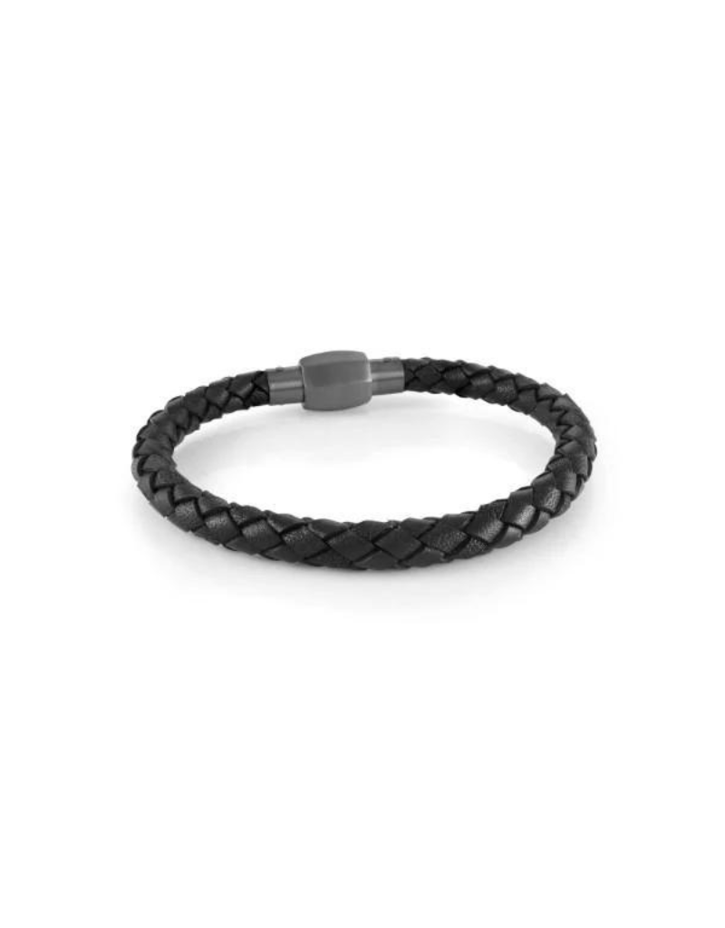 Italgem Steel Bracelet  acier inoxydable et cuir