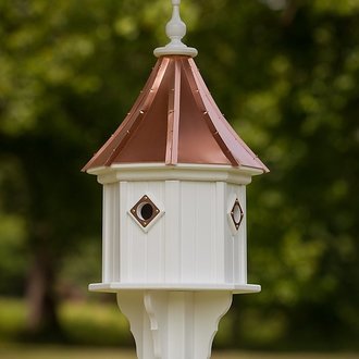 14" Songbird House with Copper Holes - Slope