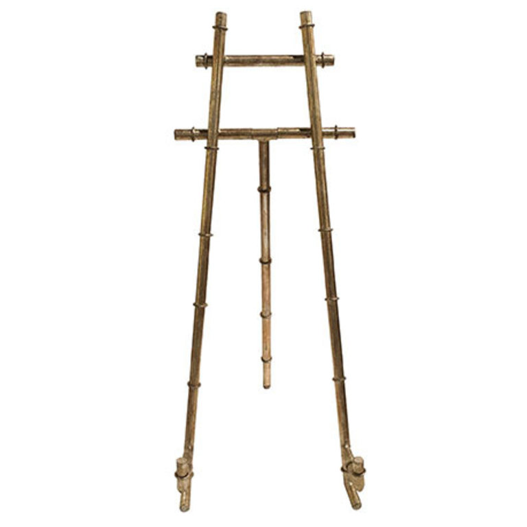 Vintage Gilt Gold Faux Bamboo Metal Easel