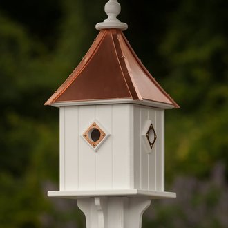 10" Square Birdhouse with 4 Copper Portals
