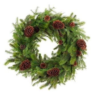 Mixed Pine Wreath 28"
