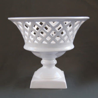 Bourg Joly Malicorne Reynaud Basket on Pedestal 9"