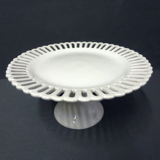 Bourg Joly Malicorne Decoupee Cake Plate 11.5"