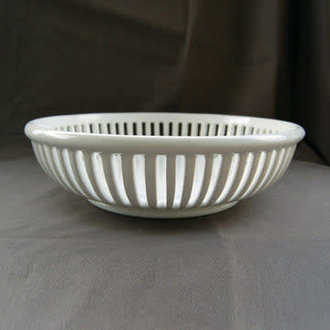 Bourg Joly Malicorne Round Pierced Bowl 11.5"