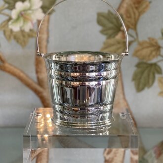 Hotel Silver LTD Vintage Iced Pail w/ Ribbed Banding 4"H