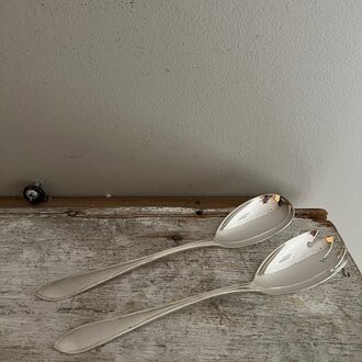 Hotel Silver LTD Vintage Salad Server Set 8.5" L c.1930