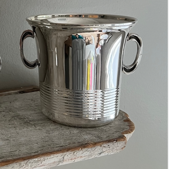 Hotel Silver LTD Vintage Ice Pail French with Side C Handles 4.5"H