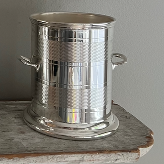 Hotel Silver LTD Vintage Wine Bucket Turned Banding w/ handles