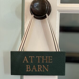 Handmade Door Sign - At The Barn