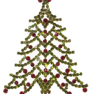 Jeweled Tree  Orn -7.5"