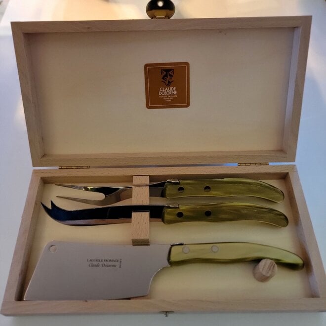 Claude Dozorme Berlingot Steak Knife Set, Exotic Wood