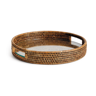 Burma Rattan Round Serving Tray - BR