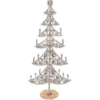 Jewel tree w/candles clear 32cm