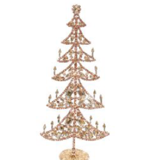Jewel tree w/candles gold 32cm