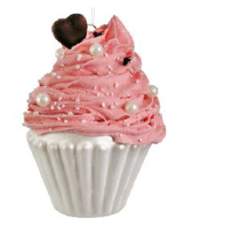 Glass Cupcake with pink cream