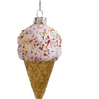 Glass ice-cream pink 10cm