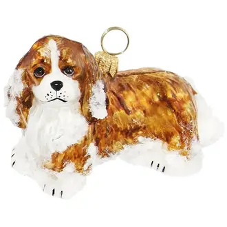Joy to the World Collectibles Cavalier King Charles Tri Color Snowy