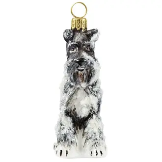 Joy to the World Collectibles Gray Schnauzer Flop Ear - Snowy Version