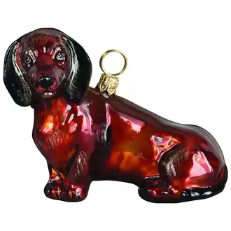 Joy to the World Collectibles Dachshaund Sitting - Red