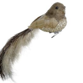 Feather bird glass glitter