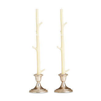 Stick Candles Hickory - Pair - White Chocolate - 15"