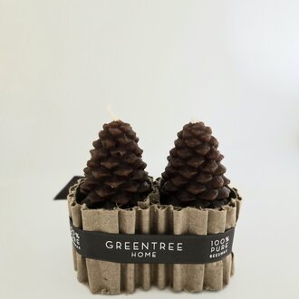 Greentree Home Small Cones - Pair - Espresso