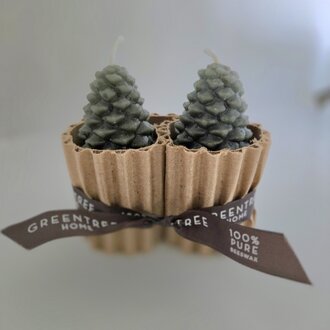 Greentree Home Small Cones - Pair -Antique