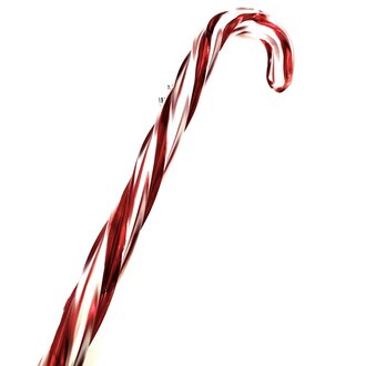 Glass candy cane ornament red, white 22cm/9"